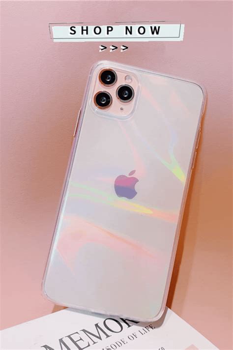 Holographic Aesthetic iPhone Case | Iphone transparent case, Iphone cases, Iphone