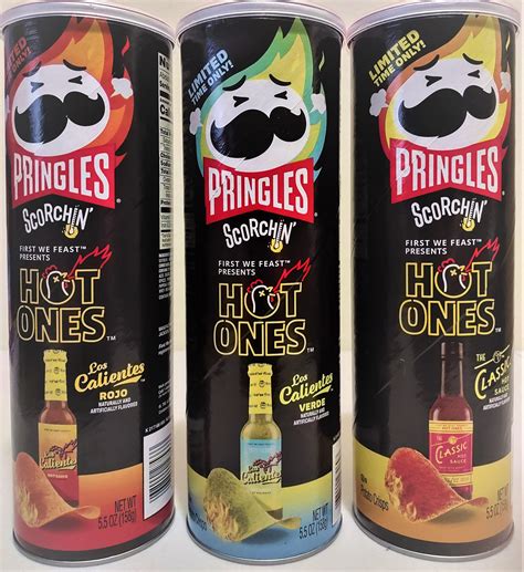 Buy Pringles Scorchin Hot Ones 3 pack variety, First We Feast Presents - The Classic Hot Sauce ...