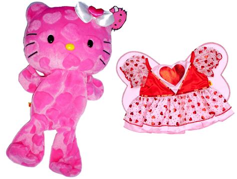 New Build a Bear Hello Kitty Pink Hearts and similar items