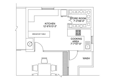 Drawing Of Kitchen Layout D Design Autocad File Cadbull | My XXX Hot Girl