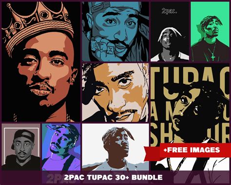 Tupac 2pac Svg Tupac Shakur Svg Bundle Thug Life