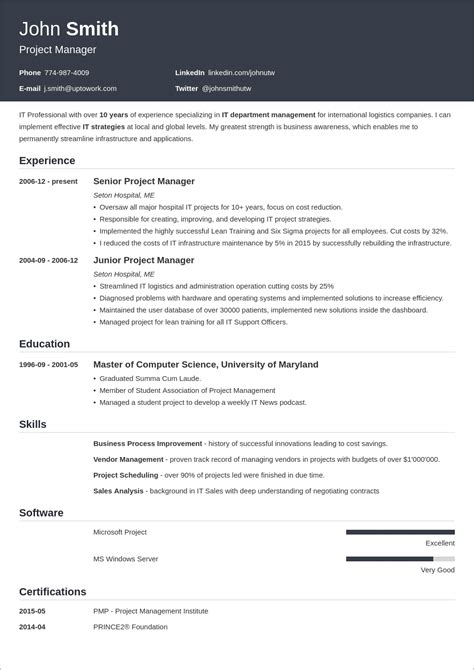 Ats Cv Template Free Download Word