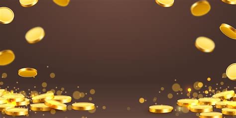 Premium Vector | Falling coins falling money flying gold coins golden rain jackpot or success ...