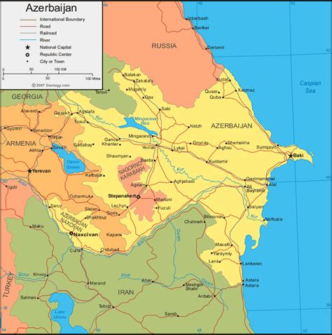 Azerbaijan Map - Asia Maps - Map Pictures