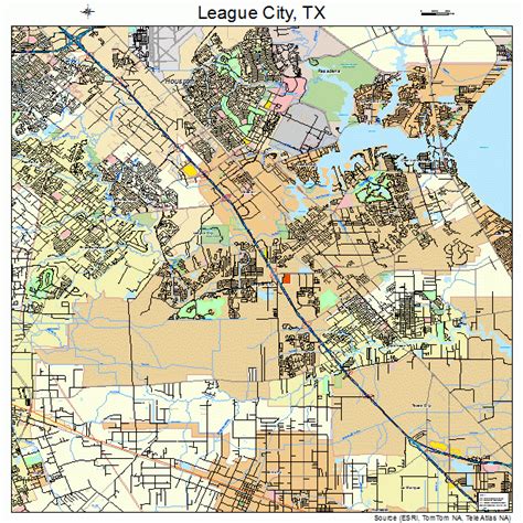 League City Texas Street Map 4841980