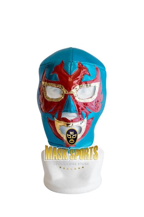 Dos Caras lucha libre wrestling mask Turquoise and Red - Masksports