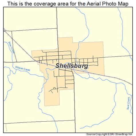 Aerial Photography Map of Shellsburg, IA Iowa