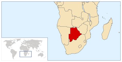 Detailed Botswana location map. Detailed location map of Botswana | Vidiani.com | Maps of all ...