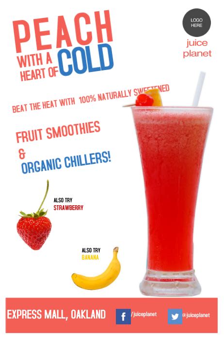 Smoothies flyer template | PosterMyWall