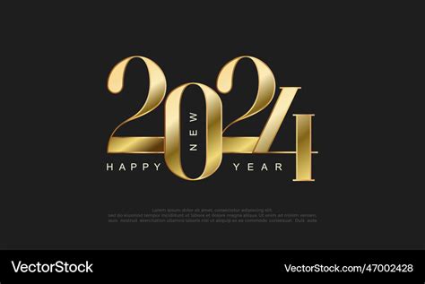 Logo design concept for 2024 new year celebration Vector Image