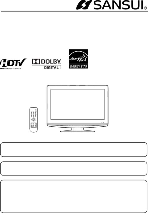 User manual Sansui HDLCD19WB (English - 28 pages)