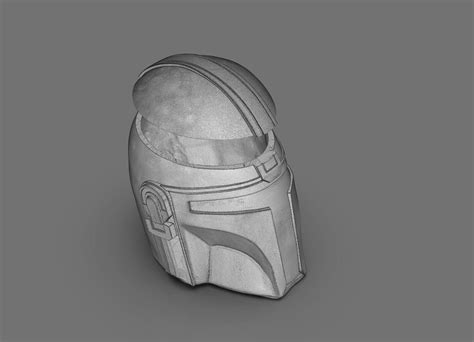 Din Djarin The Mandalorian Helmet Vase - 3D Print Model by PaburoVIII