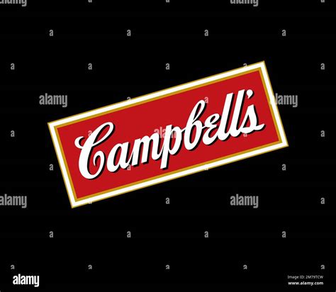 Campbell Soup Company, Rotated Logo, Black Background Stock Photo - Alamy