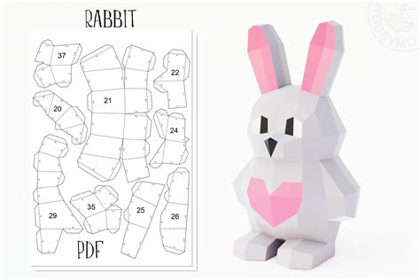 Diy Paper Rabbit 3d Papercraft Printable Pdf Ph | Images and Photos finder