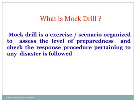 PPT - Enhancing emergency response through mock drill/ Simulation ...