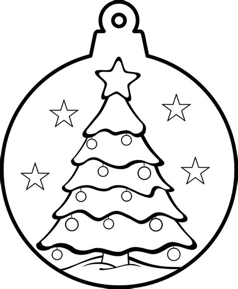 Christmas Baubles Colouring Sheets For Kids