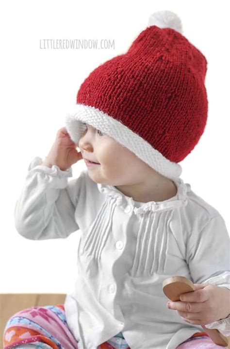 Little Santa Hat Knitting Pattern - Little Red Window