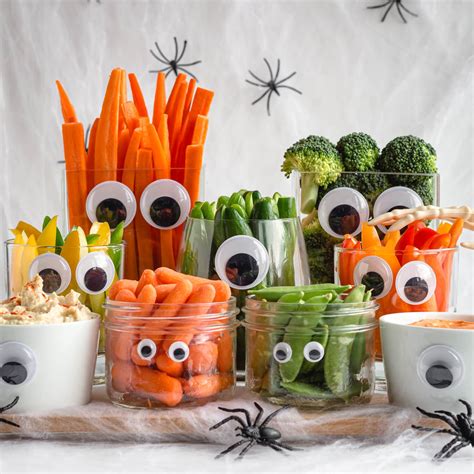 Easy Monster Halloween Veggie Tray (plus more ideas!) | Maple + Mango