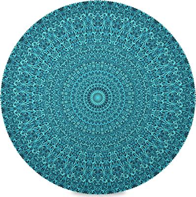LOMOHOO Set of 6 Round Placemats 13 Inch Table Mats Boho Cotton Woven ...