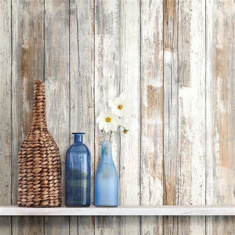 RoomMates Distressed Wood Peel and Stick Wall Décor Wallpaper - Walmart.com