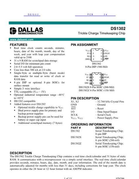 DS1302 Datasheet_PDF文件下载_芯片资料查询_维库电子市场网