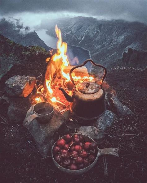 Campfire coffee time ☕ What do you prefer coffee or tea ? Follow @camping.15.love Follow ...