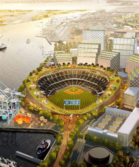 BIG updates design for the oakland athletics' new ballpark