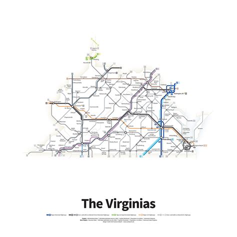 Highways of the USA – The Virginias – Transit Maps Store