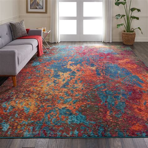 Nourison Celestial Colorful Abstract Atlantic Area Rug - Walmart.com - Walmart.com