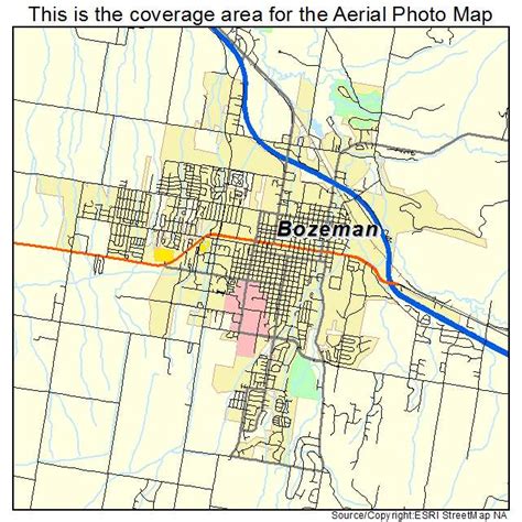 Bozeman Montana Town Map