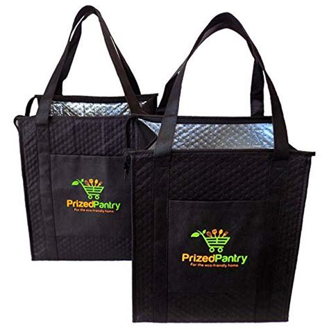 Prized Pantry 2 Pack Insulated Reusable Grocery Bags, X-Large Heavy ...