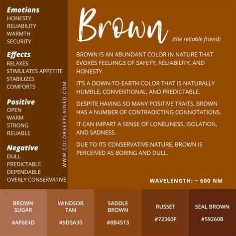 Brown Color Meaning Psychology