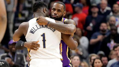 LeBron James lauds Zion Williamson after Lakers push past Pelicans ...