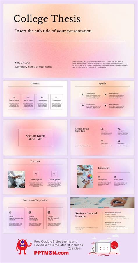 Gradients College Thesis Free PowerPoint Template and Google Slides Theme – pres… | Presentation ...