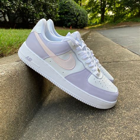 Light Purple Custom Air Force 1 Personalized Nike AF1 Hand | Etsy