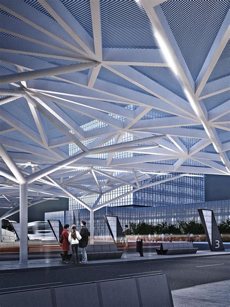 Construction design - bus station on Behance | Construction design, Pavilion architecture, Bus ...