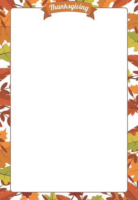 10 Best Printable Thanksgiving Borders | Happy birthday frame, Thanksgiving paper, Thanksgiving ...