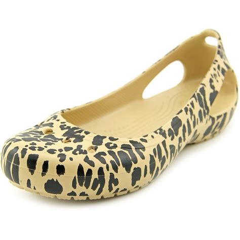 Shop Crocs Women's Kadee Casual Animal Print Gold Synthetic Flat Shoes ...