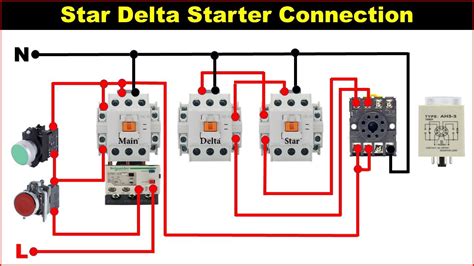 Star Delta Starter Complete Wiring Connection | Star Delta Starter Control Circuit | - YouTube