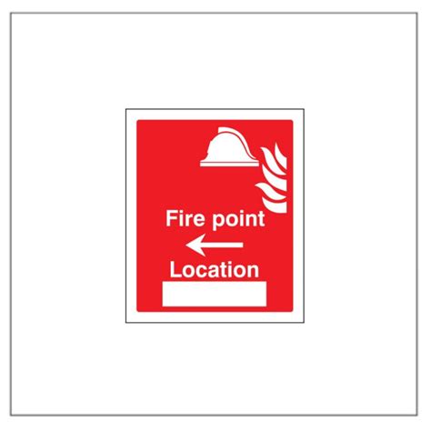 Standard Rigid / Adhesive Sign (Fire Point Location Left Arrow) - Signs ...