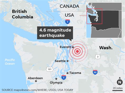 Washington State Earthquake Map: A Complete Guide - Map Of The Usa