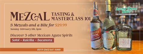 Mezcal Tasting & Masterclass 101 - AROMA THYME, HUDSON VALLEY FARM TO ...