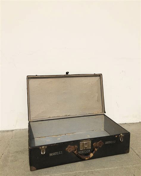 Black Vintage Suitcase — Affair Vintage Rentals