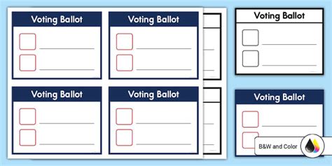 Blank Ballot Template | Social Studies | Twinkl USA - Twinkl