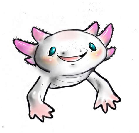 Cute axolotl by FuriarossaAndMimma on DeviantArt