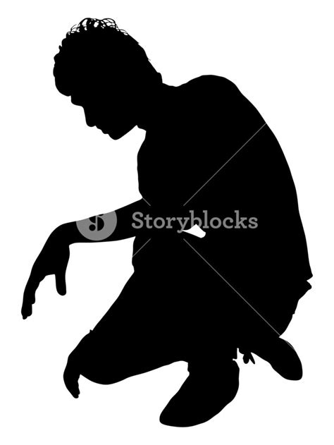 Man Sitting Silhouette Royalty-Free Stock Image - Storyblocks