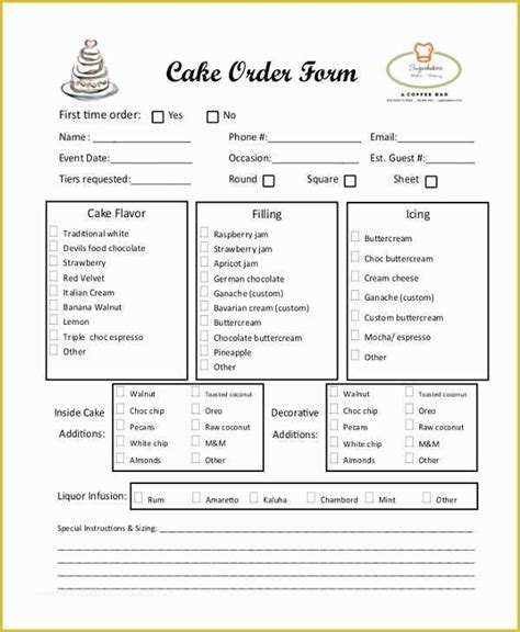 Cake Pop order form Template Free Of Sample Cake order form 10 Free Documents In Word Pdf ...