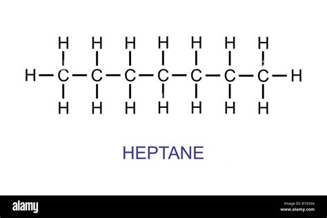 The illustration of the heptane structural formula Stock Vector Image ...