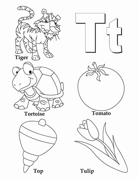 Letter T Coloring Pages Preschool at GetColorings.com | Free printable ...