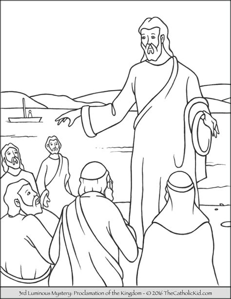 Luminous Mysteries Rosary Coloring Pages - The Catholic Kid